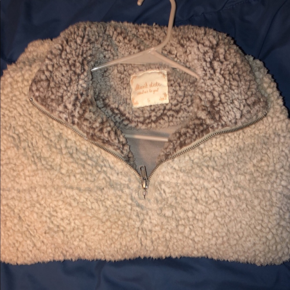 Sherpa Hoodie, half zip
